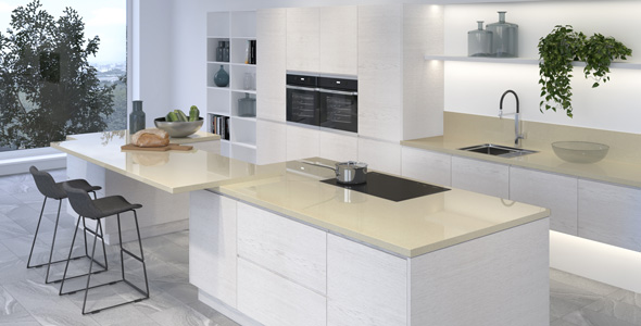 Столешница "АРТСТОУН БЕЛЫЙ" Глянцевая (249Г) 600-3050-38-1U на вл/ст дсп