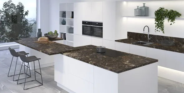 Столешница "ОПАЛ ТЕМНЫЙ" Матовая (706АМ) 600-3050-26-1R3