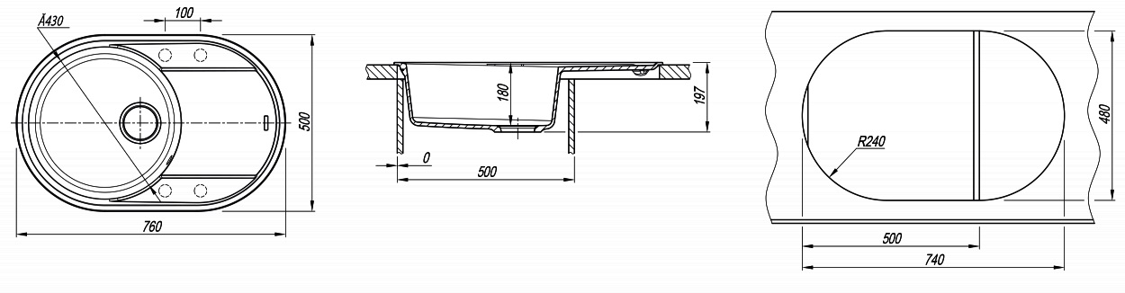 Мойка "Дафна" 760, жасмин