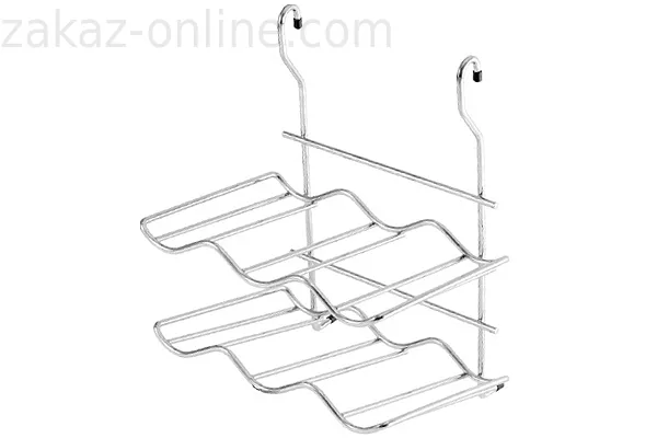 Полка на рейлинг двойная д/бутылок хром CWJ-131