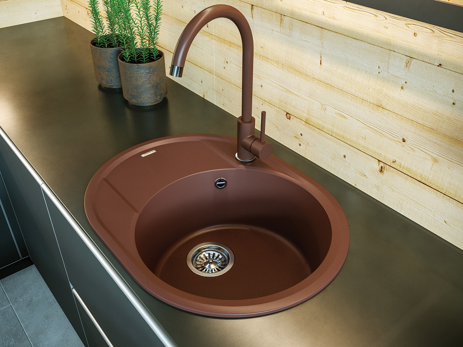 Мойка "Дафна" 620, грей, FSm (23.030.В0620.305)