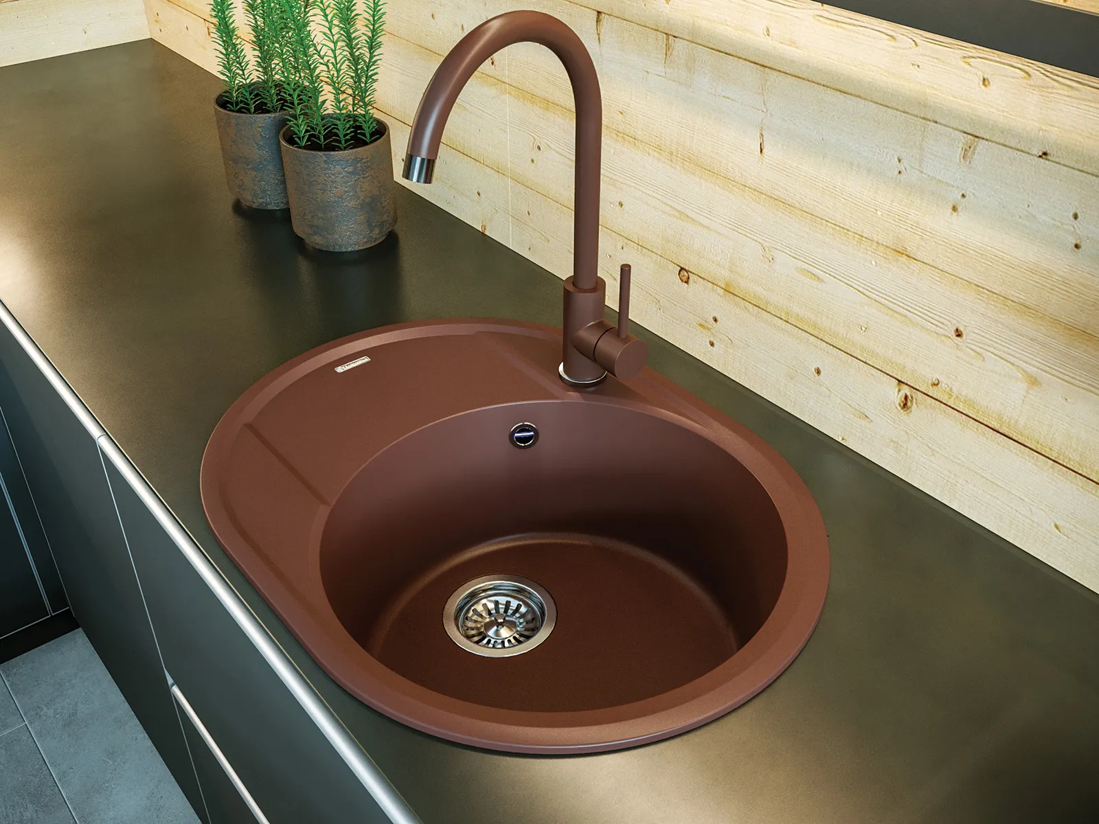 Мойка "Дафна" 620, грей, FSm (23.030.В0620.305)