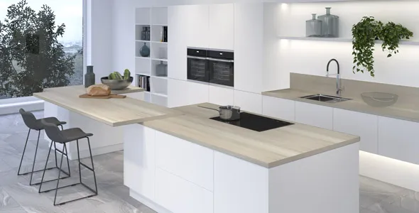 Столешница "РИГОЛЕТТО СВЕТЛЫЙ" Матовая (142М) 1200-3050-38-1U на вл/ст дсп