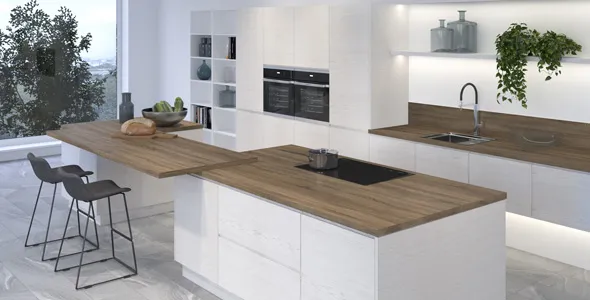 Столешница "ДУБ НИАГАРА" Матовая (230АМ) 1200-3050-38-1U на  вл/ст дсп