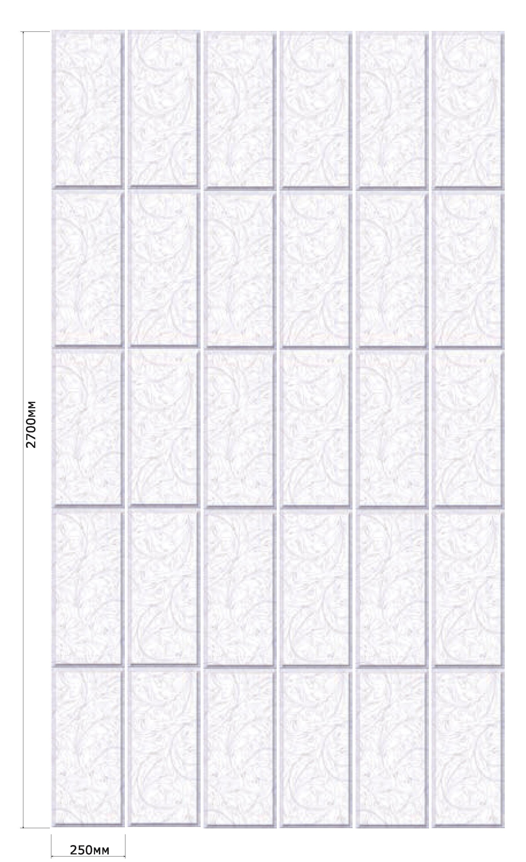 Виола (фон) (0,25 м* 2,7 м* 8 мм), UNIQUE