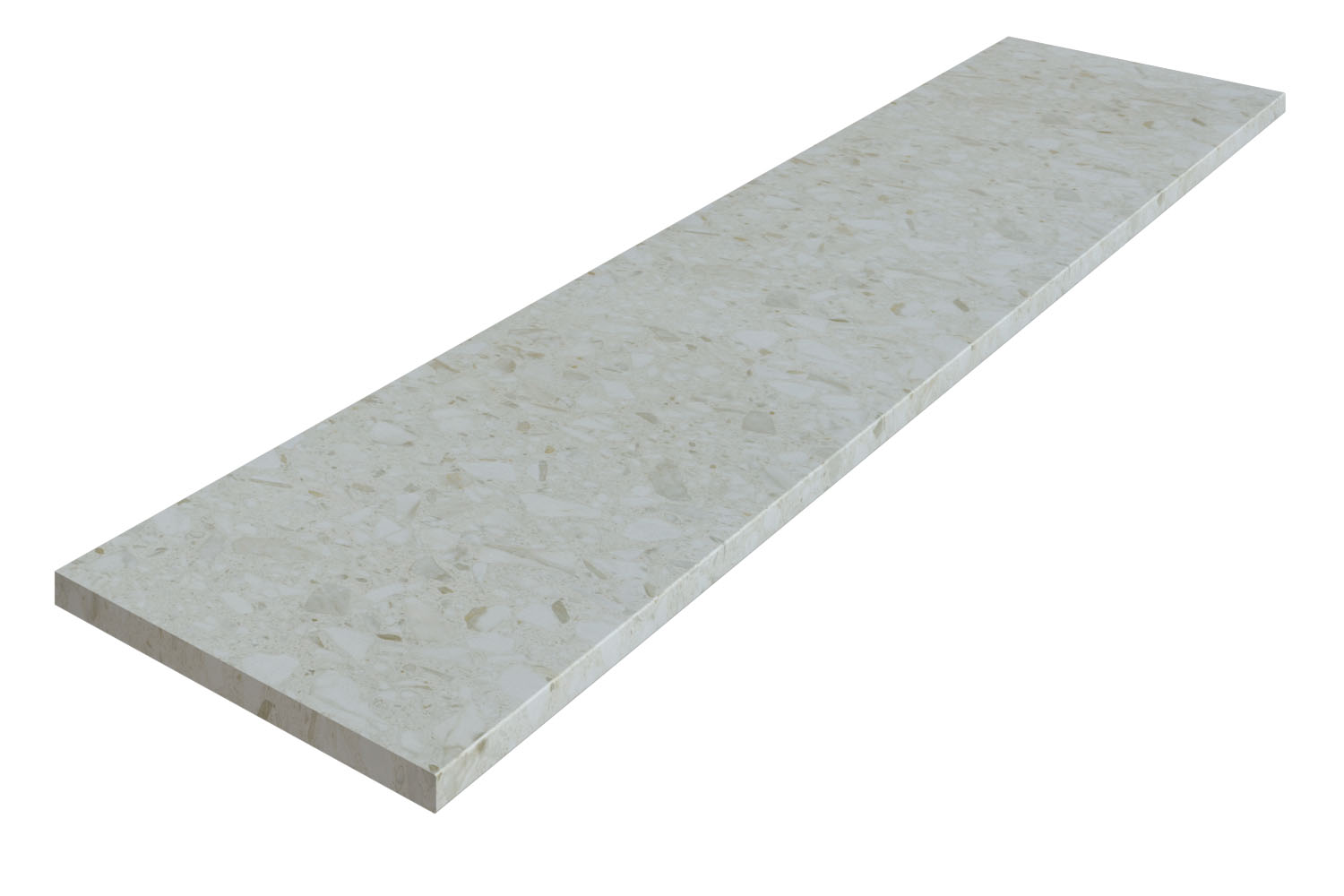 Столешница "БЕЛЫЕ КАМУШКИ" Матовая (905М) 1200-3050-38-1U на  вл/ст дсп