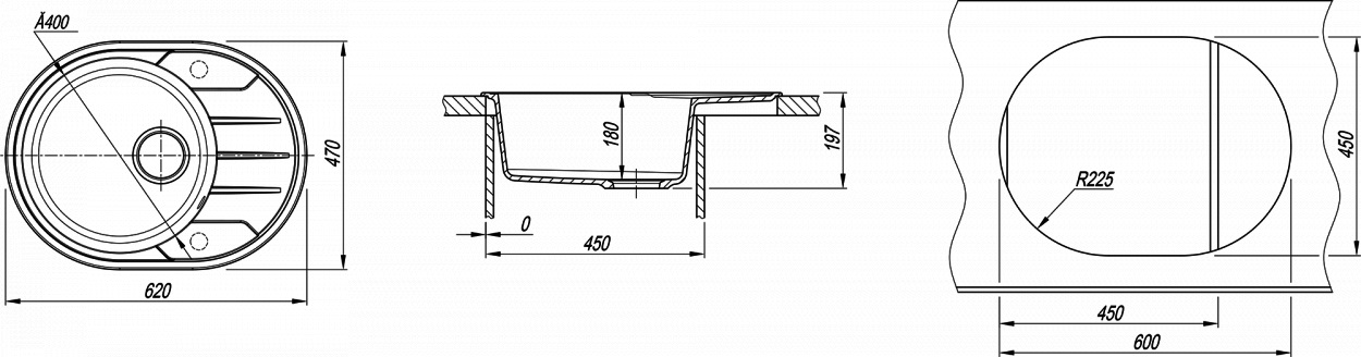Мойка "Лиана" 620, латте