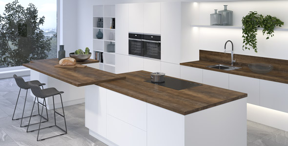 Столешница "ТРАНСИЛЬВАНИЯ" Матовая (2062М) 1200-3050-38-1U на  вл/ст дсп