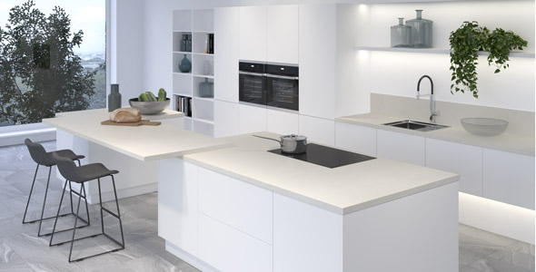 Столешница "ЛАТИНИЦА БЕЛАЯ" Матовая (801М) 600-4200-38-1U на  вл/ст дсп