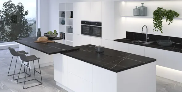 Столешница "ЧЁРНЫЙ ТУНИС" Матовая (063М) 600-3050-38-1U на  вл/ст дсп