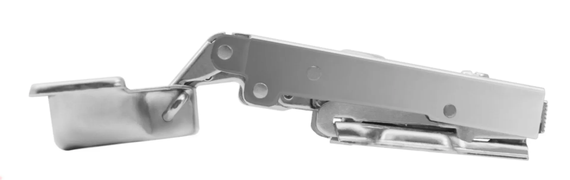 Петля 110 гр. МК Click-on накладная с доводчиком 48мм + монтаж планка (92гр)  (ан. H301 (А02/0910) )