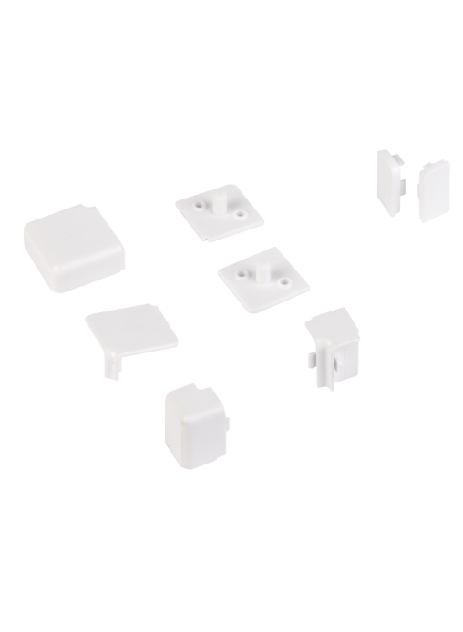 Белый (КВАДРО) комплект заглушек, 8 шт.
