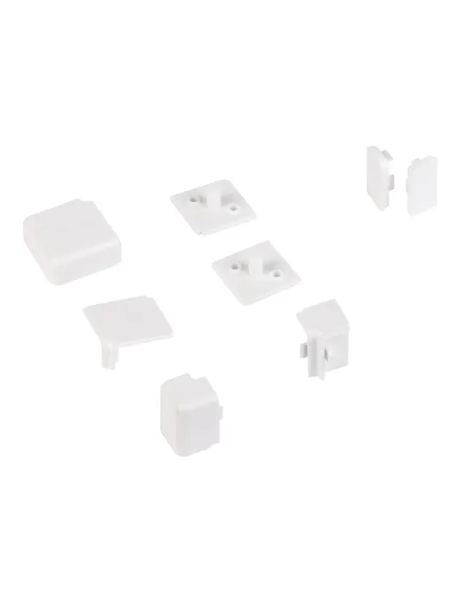 Белый (КВАДРО) комплект заглушек, 8 шт.