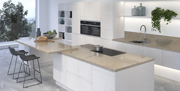 Столешница "ПЕСОЧНАЯ ЯШМА" Глянцевая (437Г) 600-3050-38-1U на вл/ст дсп