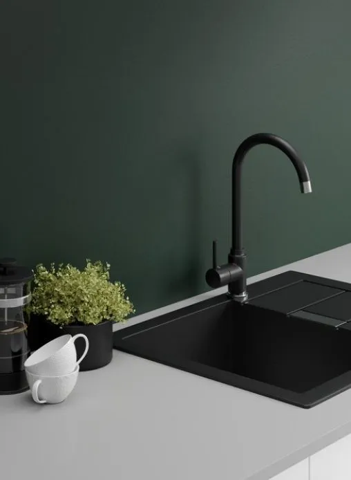 Фартук "ЧЕРНО-ЗЕЛЕНЫЙ" Матовый (969М) 600-3050-4-0