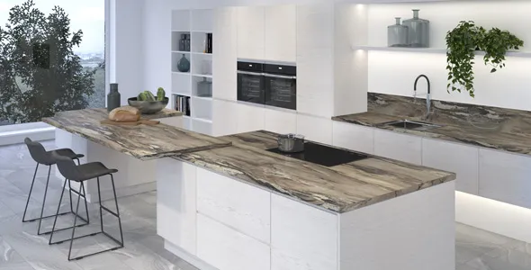 Кромка 32мм без клея "ОНИКС СЕРЕБРИСТЫЙ" (424Т)