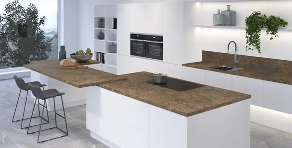 Столешница "АЛАМБРА ТЕМНАЯ" Матовая (4035М) 800-3050-38-1U на  вл/ст дсп