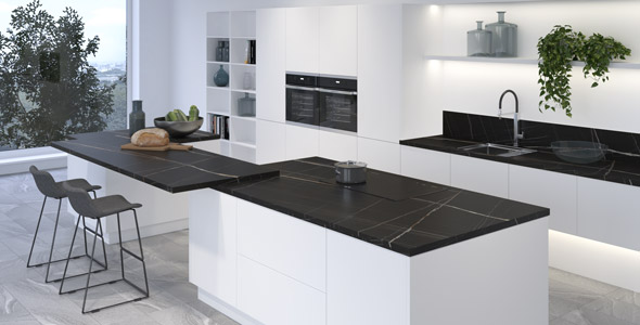 Фартук "ЧЁРНЫЙ ТУНИС" Матовый (063М) 600-3050-4-0