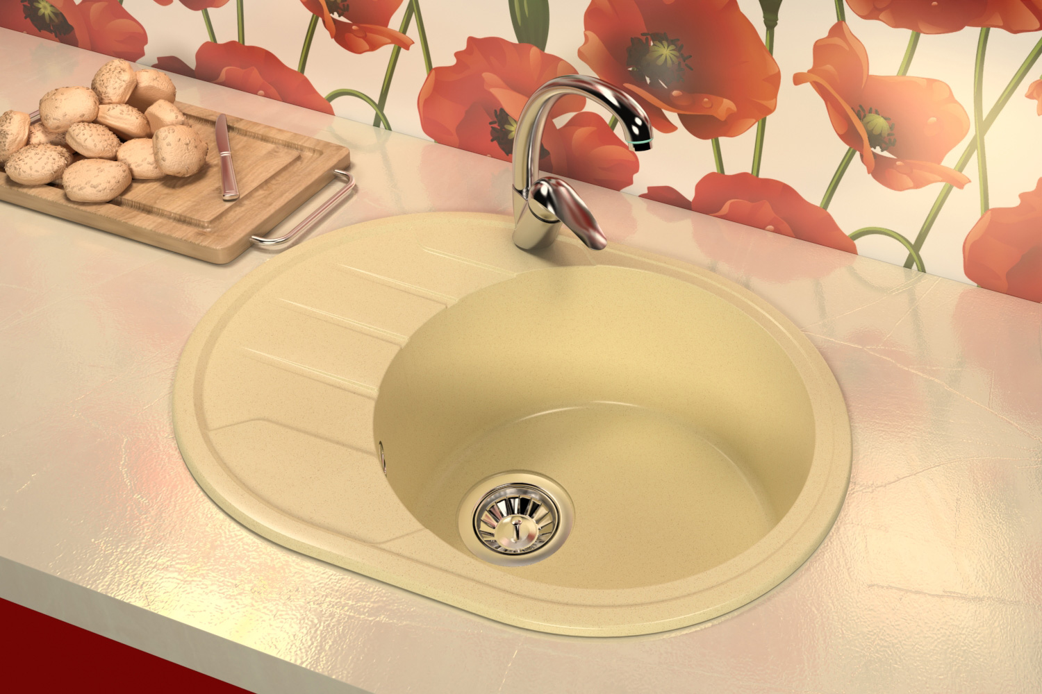 Мойка "Лиана" 620, дюна, СМс (29.020.В0620.402)