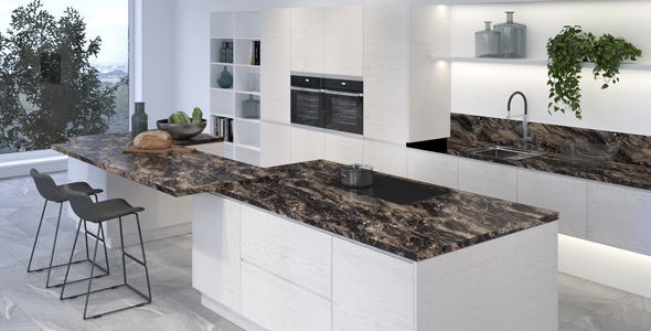 Столешница "РОДОС" Матовая (915М) 900-3050-38-1U на  вл/ст дсп