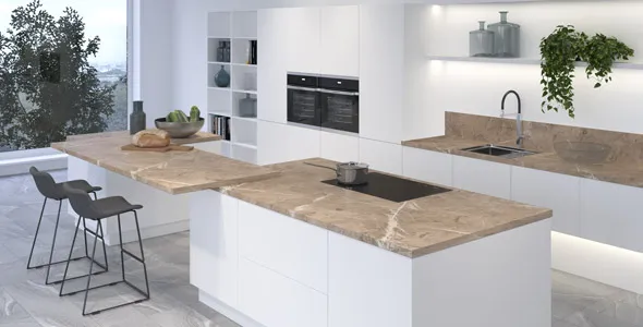 Столешница "МРАМОР ЛАЦИО" Матовая (057АМ) 600-3050-38-2U на  вл/ст дсп