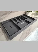 Лоток для столовых приборов Контур 900 пл серый