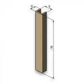 Цокольная заглушка П-образная 100мм (001) БЕЛЫЙ 