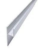 Планка-плинтус алюминий серебро, 3м